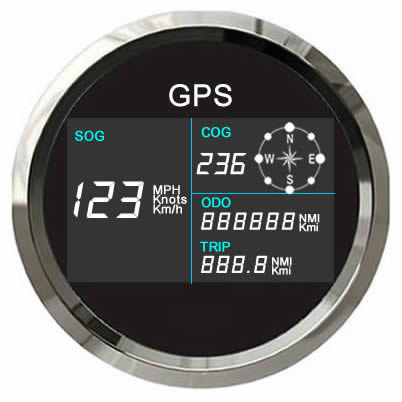 gps speedometer digital 85mm lcd tenet auto gauges odometer dc12 blind 24v accuracy programmable contrast area part